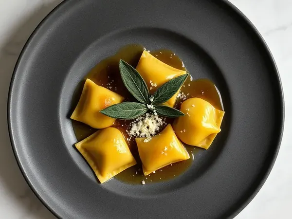 Porcini and Chestnut Mushroom Agnolotti del Plin
